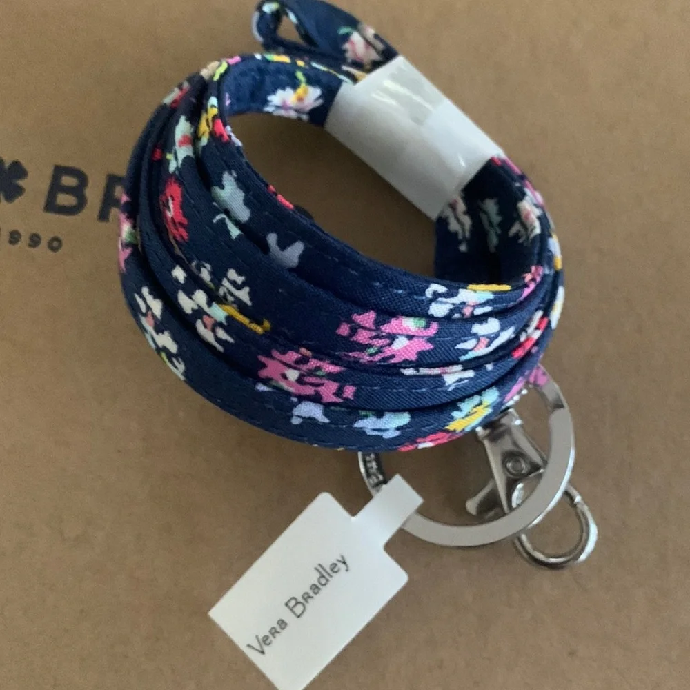 Vera Bradley Scattered Wildflowers lanyard. - Picture 1 of 5